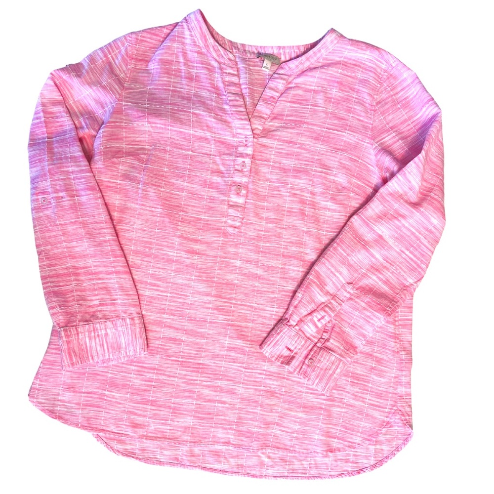 Beautiful Pink Talbots Linen Long sleeve tunic